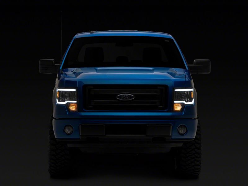 09-14 Ford F-150 Raxiom T566367 Axial Series Headlights w/ LED Bar- Blk Housing (Clear Lens)