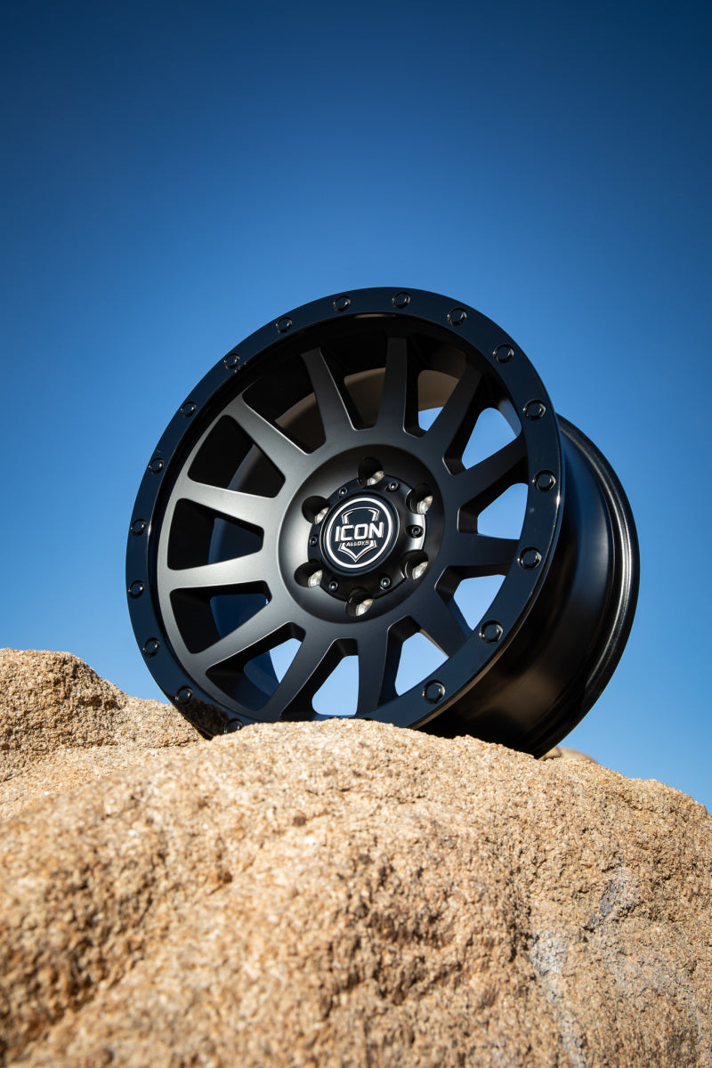 21-23 Ford Bronco ICON 2018908350DB Compression 18x9 6x5.5 0mm Offset 5in BS 106.1mm Bore Double Black Wheel