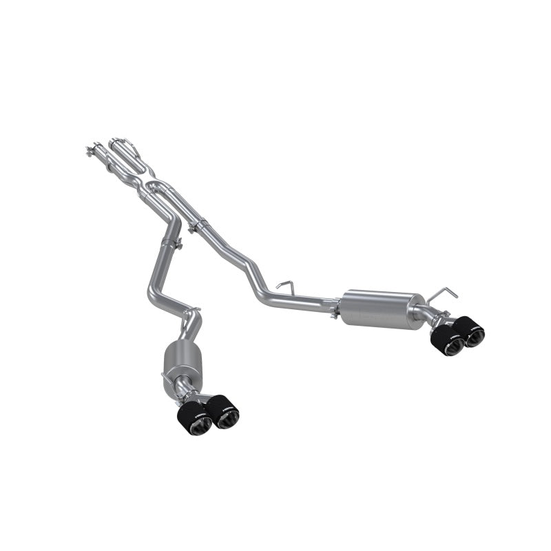 20-24 Ford Explorer V6 3.0L EB MBRP S52053CF SS 2.5in Dual Rear Exit w/ Carbon Fiber Quad Tips T304