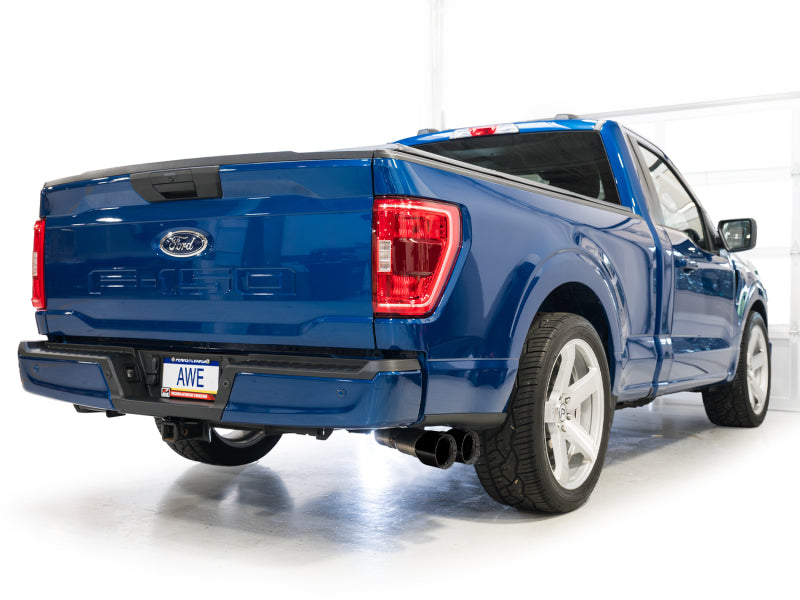 21-25 Ford F150 (14th Gen Reg Cab) AWE 3015-33145 Cat-Back Exhaust - 4.5in Dual Side Exit Diamond Black Tips