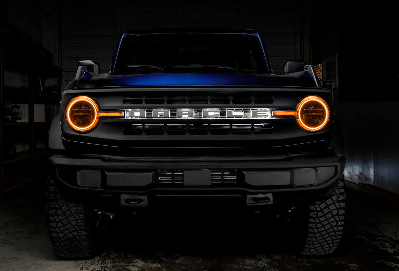 21-24 Ford Bronco Oracle 1471-333 Headlight Halo Kit w/DRL Bar - Base Headlights ColorSHIFT® - w/ 2.0 Controller