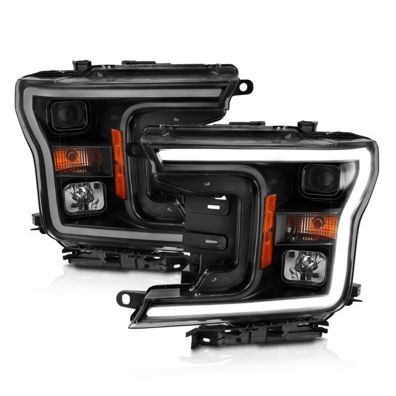 18-20 Ford F-150 Anzo 111467 Projector Plank Style Headlights Black