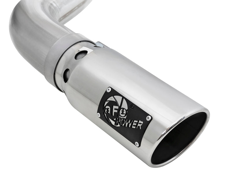 18-20 Ford F-150 V6 3.0L Power-Stroke AFE 49-03106-P ATLAS 4in Aluminized Steel DPF-Back Exhaust System w/ Polished Tip