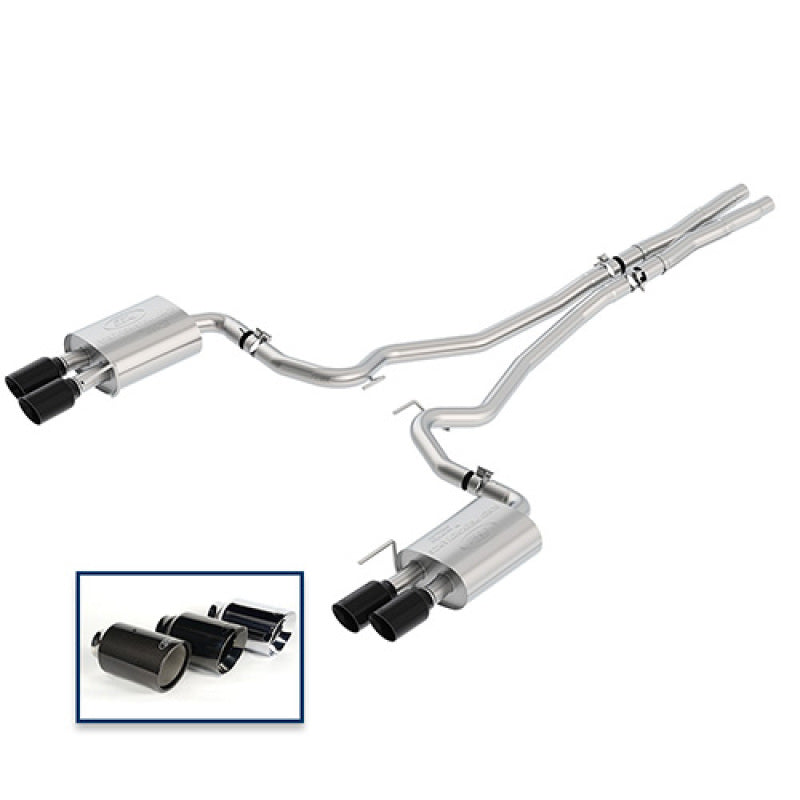 18-23 Ford Mustang GT 5.0L Ford Racing M-5200-M8SBA Cat-Back Sport Exhaust System w/ Quad Black Chrome Tips