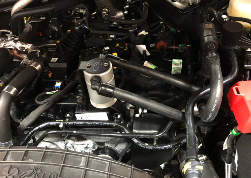 19-24 Ford Ranger 2.3L Ecoboost J&L 3037D-C Driver Side Oil Separator 3.0 Clear Anodized