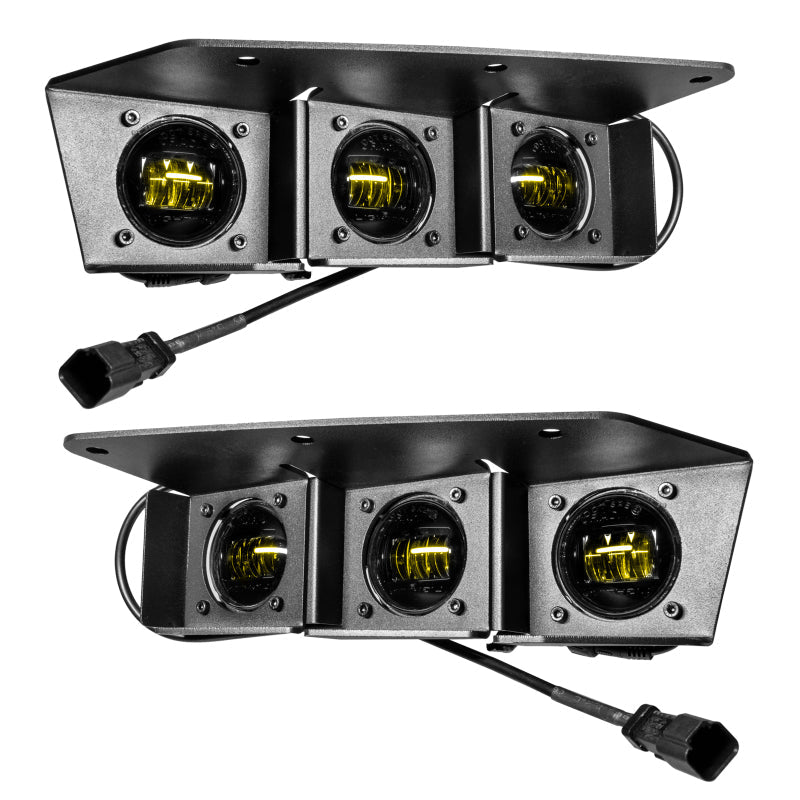 21-25 Bronco ORACLE Lighting 5890-006 Triple LED Fog Light Kit for Steel Bumper - Yellow