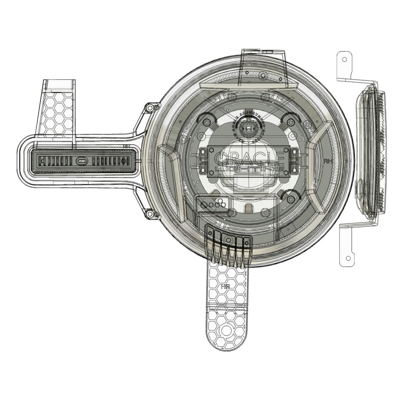 21-23 Ford Bronco Oracle Lighting 5886-023 Oculus Bi-LED Projector Headlights-Amber/White Switchback