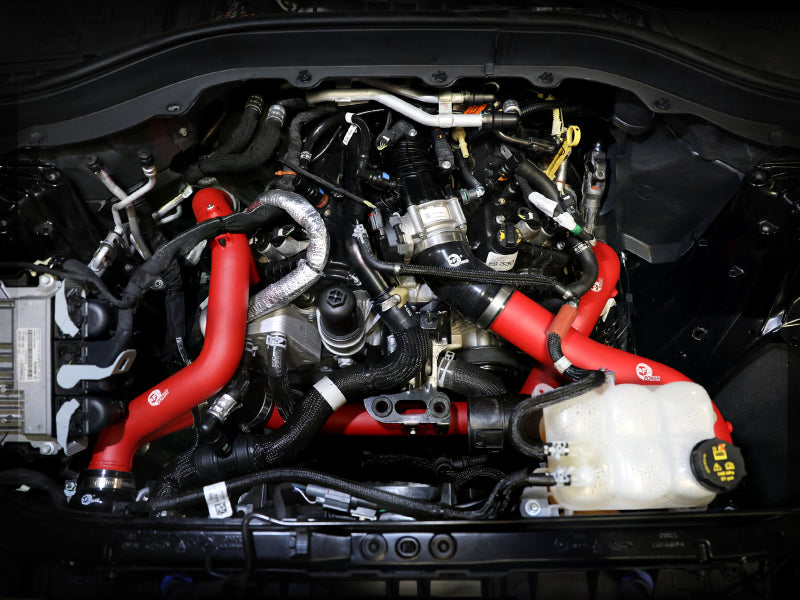 22-23 Ford Explorer V6 3.0 EB aFe 46-20674-R BladeRunner Aluminum Hot and Cold Charge Pipe Kit - Red