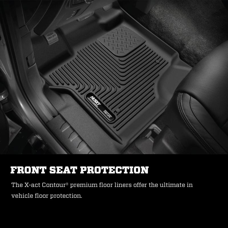 09-14 Ford F-150 Husky Liners 53311 Precision-Fit X-Act Contour Black Floor Liners