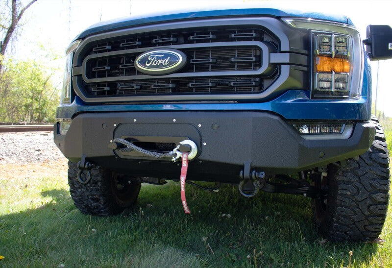 21-24 Ford F-150 Fishbone Offroad FB22393 Winch Plate (for FB22366) - Black Texture