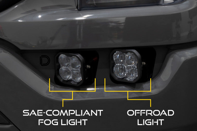 21-23 Ford F-150 Diode Dynamics DD7313 SS3 LED Fog Pocket Kit - Yellow Pro
