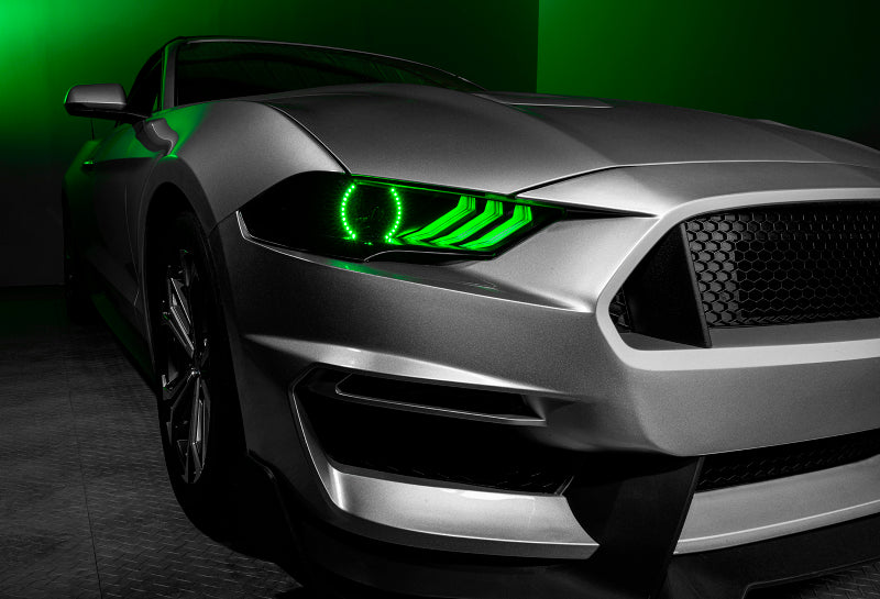 18-23 Ford Mustang Oracle Lighting 8204-332 Dynamic ColorSHIFT LED Headlights-Black Series