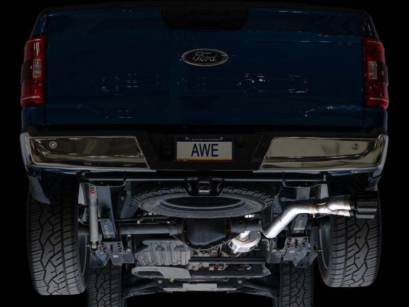 21-25 Ford F150 (14th Gen Reg Cab) AWE 3015-33145 Cat-Back Exhaust - 4.5in Dual Side Exit Diamond Black Tips