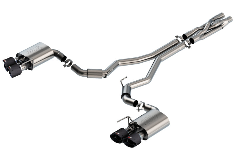 20-22 Ford GT500 5.2L AT Borla 140837CF 3in ATAK CatBack Exhaust w/ Carbon Fiber Tips