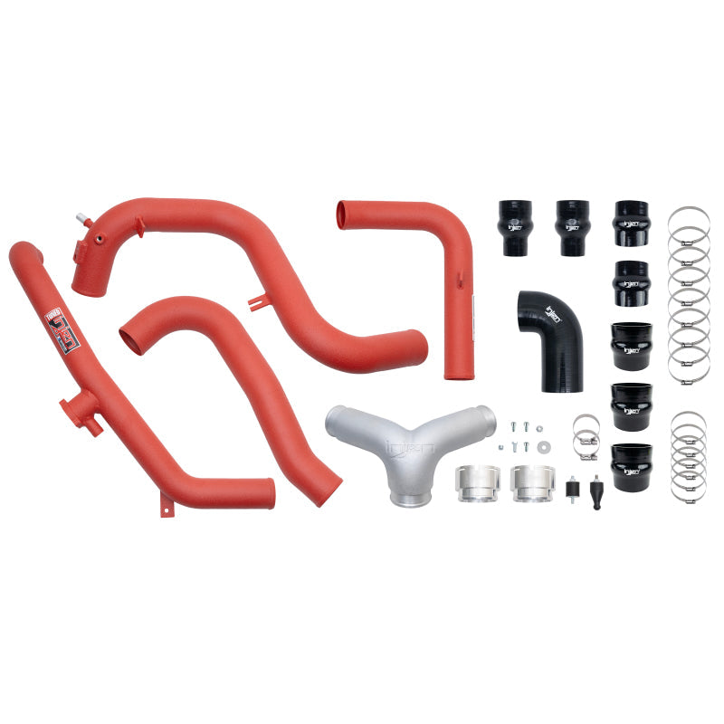 21-23 Ford Bronco 2.7L V6 (TT) EcoBoost Injen SES9301ICPWR SES Intercooler Pipes -Wrinkle Red