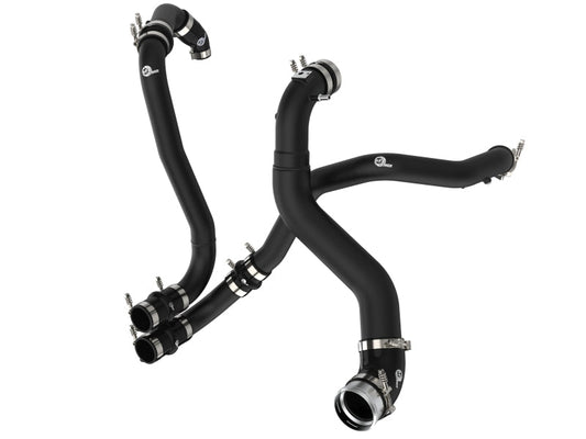 21-25 F150 / Raptor 3.5L EcoBoost V6 AFE 46-20514-B BladeRunner Aluminum Hot and Cold Charge Pipe Kit Black
