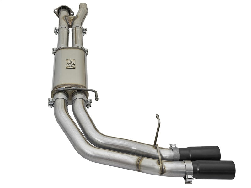 17-20 Ford F-150 Raptor V6-3.5L aFe 49-43091-B POWER Rebel Series 409 SS Cat Back Exhaust w/ Black Tips 3in  17