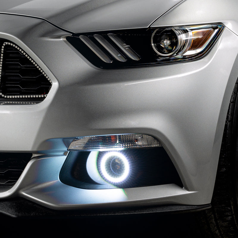 15-17 Ford Mustang Oracle 1235-332 Dynamic ColorSHIFT RGB+A Projector Surface Mount Fog Light Halo Kit