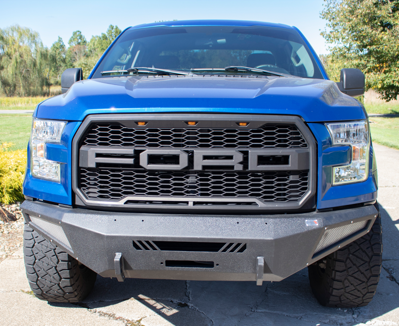 15-17 Ford F-150 Fishbone Offroad FB22365 Pelican Front Winch Bumper - Black
