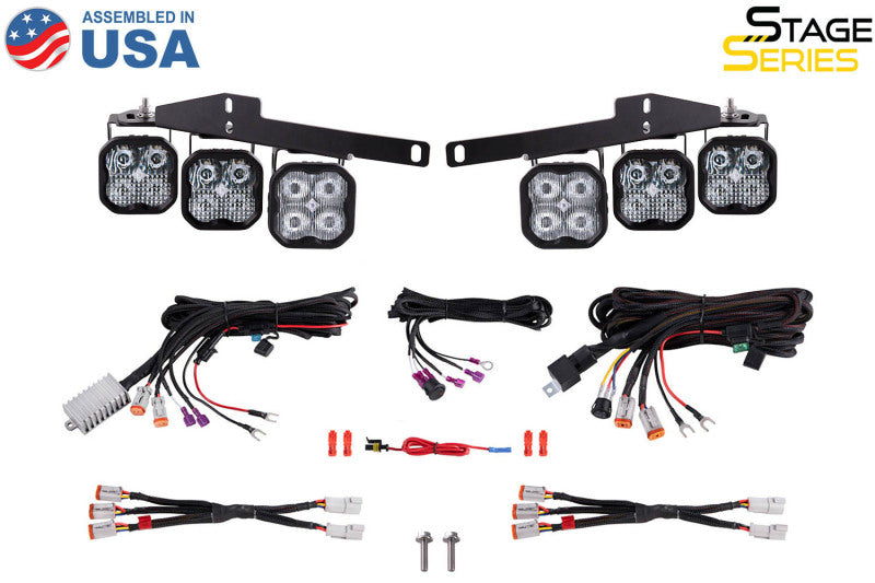 17-20 Ford Raptor Diode Dynamics DD6366 SS3 LED Fog Light Kit - Yellow Pro