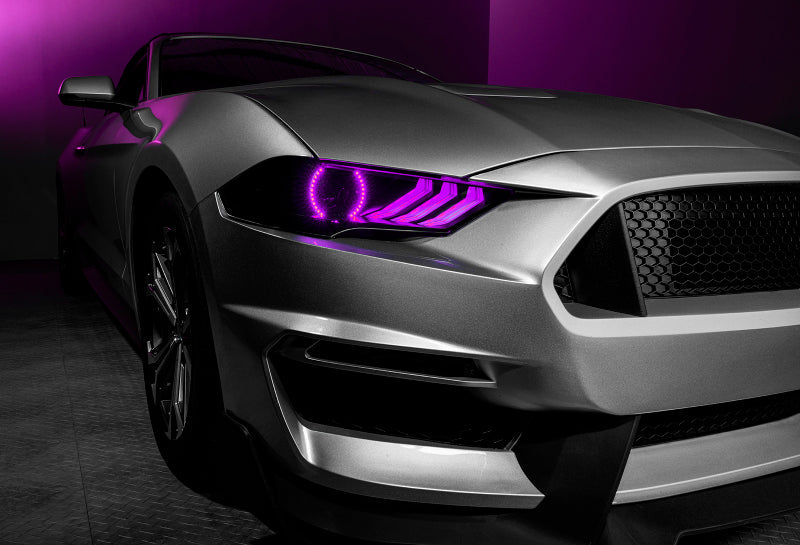 18-23 Ford Mustang Oracle Lighting 8204-332 Dynamic ColorSHIFT LED Headlights-Black Series