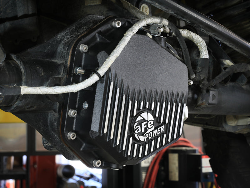 22-26 Ford Bronco Raptor V6 3.0L aFe 46-71460B POWER Pro Series Rear Differential Cover Black w/ Machined Fins