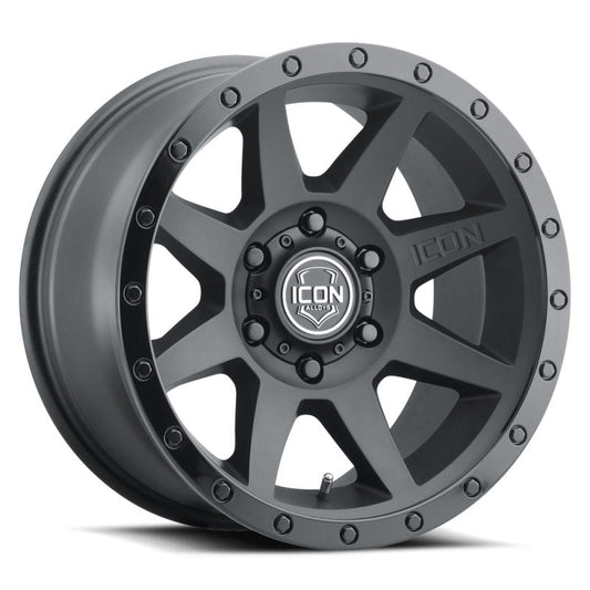 21-23 Ford Bronco ICON 1817858347DB Rebound 17 x 8.5 / 6 x 5.5 / 0mm Offset 4.75in BS 106.1mm Bore Double Black Wheel