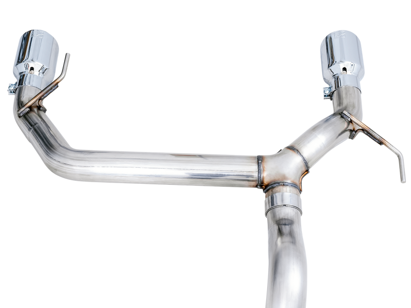 21-23 Ford Bronco L4 2.3L/V6 2.7L AWE 3015-32456 0FG Dual Rear Exit Exhaust w/Chrome Silver Tips & Bash Guard
