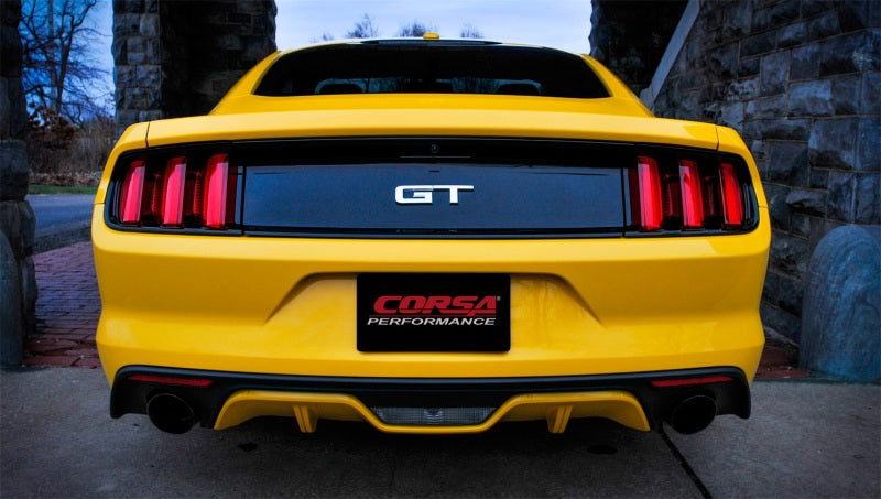 15-17 Ford Mustang GT V8 5.0L Corsa Performance 14326BLK 3in Axle Back Exhaust, Black Dual 4.5in Tip (Sport)