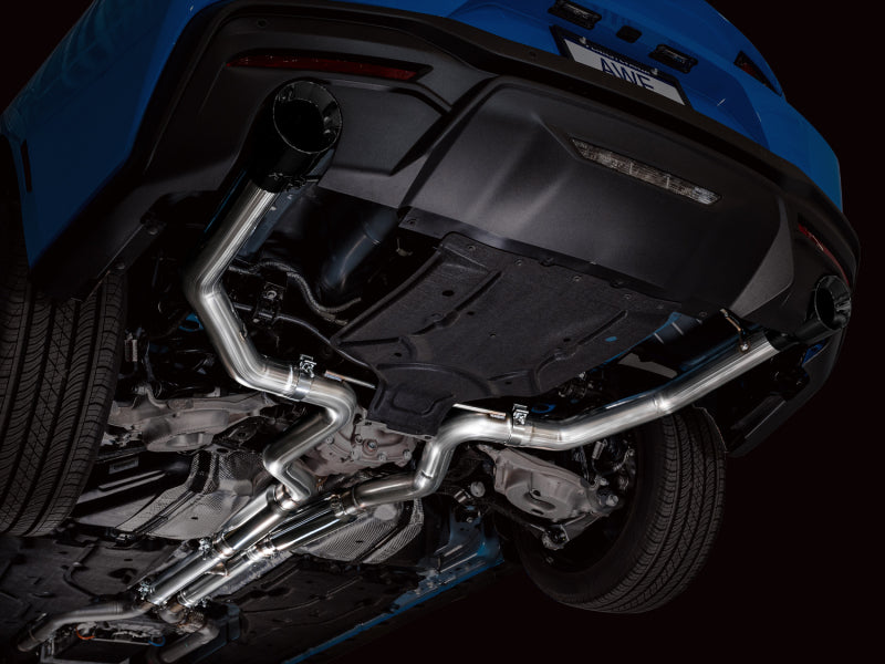 2024 Ford Mustang GT Fastback S650 RWD AWE 3020-33650 Track Edition Exhaust - Dual Diamond Black Tips
