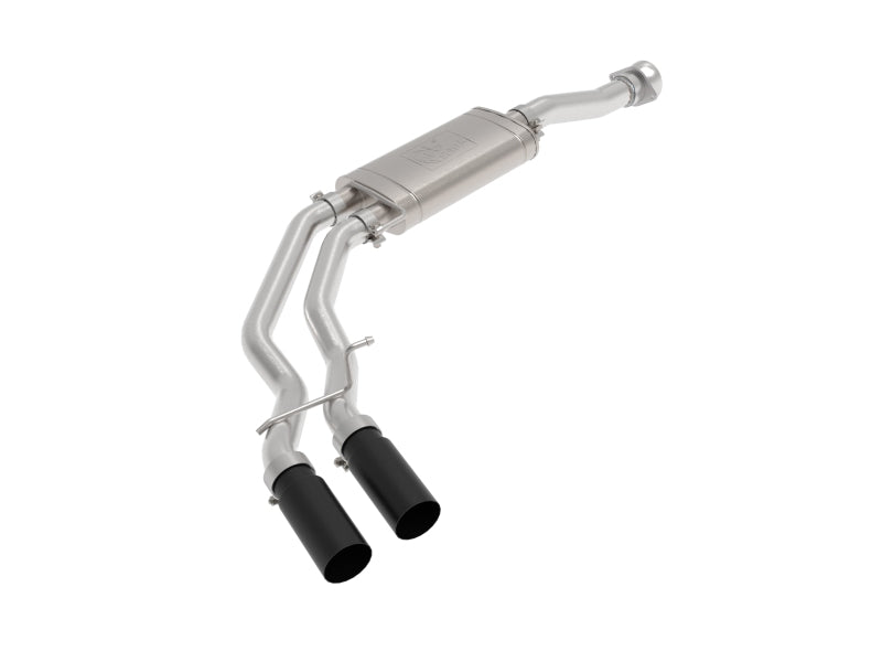 21-25 Ford F-150 2.7L & 3.5L V6 / 5.0L V8 AFE 49-43128-B Rebel Series 3 to 2.5in SS Cat-Back Exhaust System w/ Black Tip