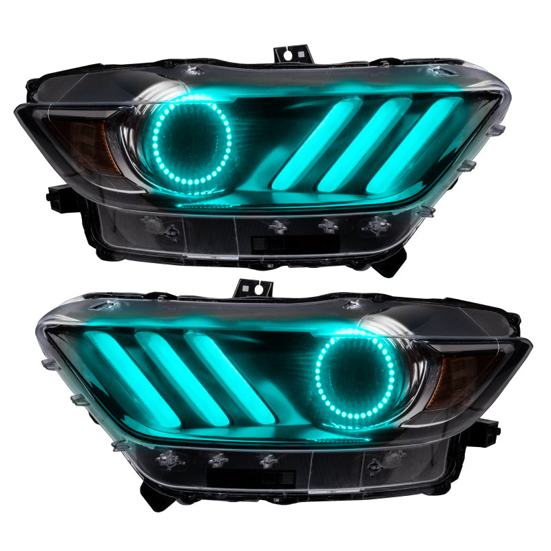 15-17 Ford Mustang V6/GT/Shelby Oracle 2267-335 DRL Upgrade w/ Halo Kit - ColorSHIFT w/ BC1 Controller