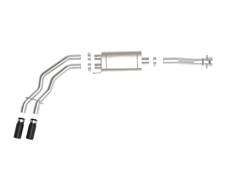 21-25 Ford F-150 2.7L & 3.5L V6 / 5.0L V8 AFE 49-43128-B Rebel Series 3 to 2.5in SS Cat-Back Exhaust System w/ Black Tip