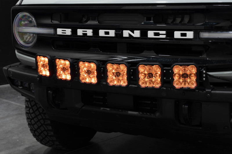 21-25 Ford Bronco Diode Dynamics DD7271 SS5 6-Pod CrossLink Grille Lightbar Kit Pro - Yellow Combo