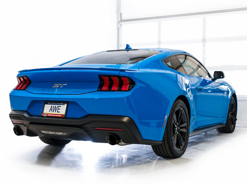 2024 Ford Mustang GT Fastback S650 RWD AWE 3020-33650 Track Edition Exhaust - Dual Diamond Black Tips