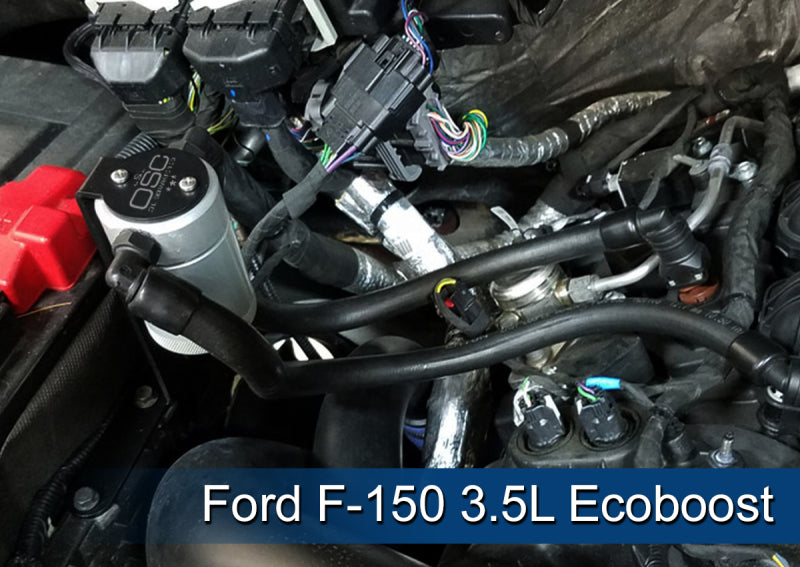 11-26 Ford F-150 2.7L / 3.5L / 5.0L & 18-21 Ford Expedition 3.5L J&L 3016P-C Passenger Side Oil Separator 3.0 - Clear Anodized