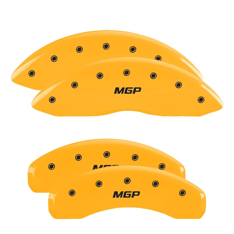 2009 Ford F-150 MGP 10044SMGPYL 4 Caliper Covers Engraved Front & Rear MGP Yellow Finish Black Characters